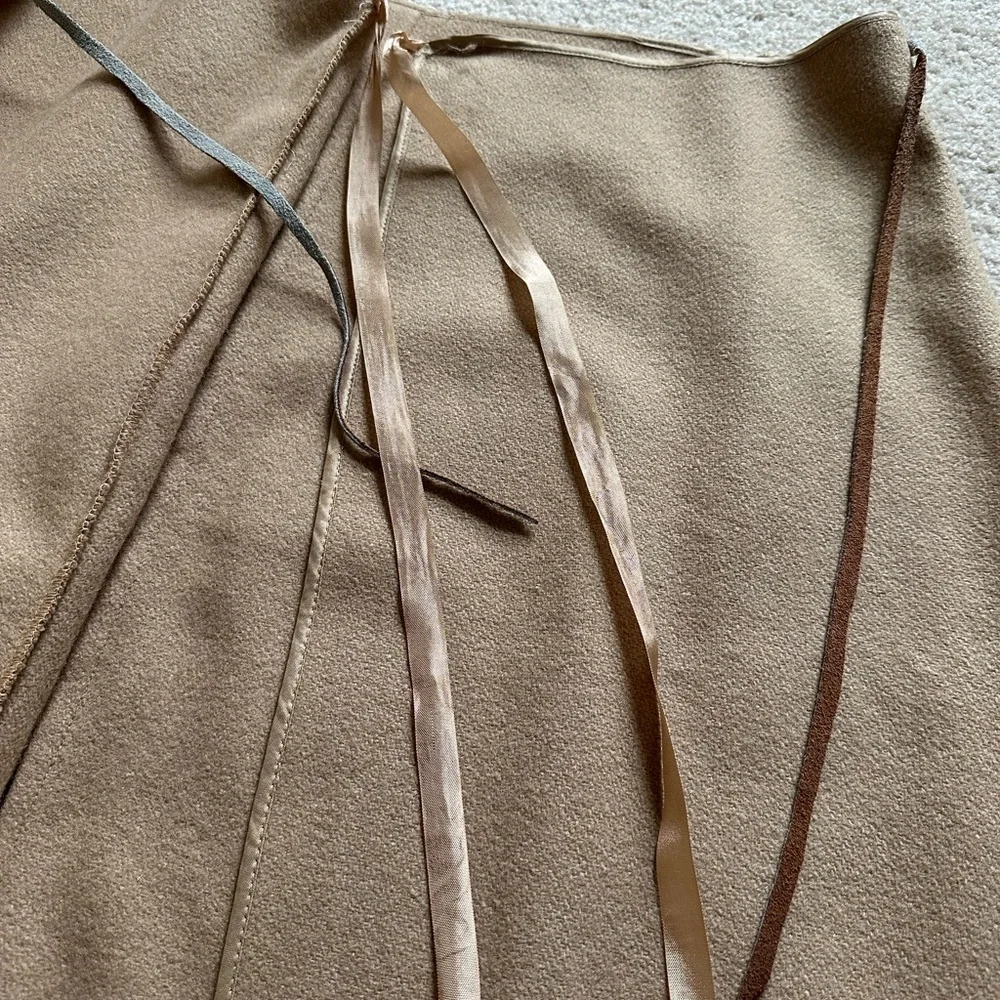 New Handmade Woman’s Light Brown Wrap Skirt, Sz M/L (see measurements)